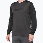 Manica lunga da ciclismo 100% Ridecamp nero/corallo da uomo