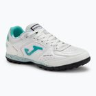 Scarpe da calcio da uomo Joma Top Flex TF bianco/turchese