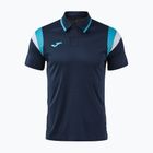 Maglietta da tennis da uomo Joma Terra Polo dark navy/turquoise fluor