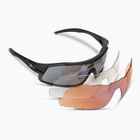 Occhiali da sole Tifosi Davos nero opaco/fumo/ac rosso/chiaro