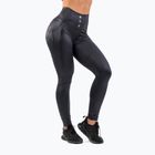 Leggings donna NEBBIA Glossy Look Bubble Butt nero vulcanico