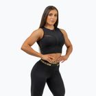 Top da allenamento da donna NEBBIA Mesh Intense nero/oro