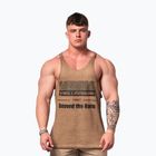 Canotta da allenamento da uomo NEBBIA Washed-Off Stringer Max Out marrone chiaro