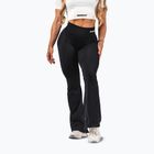 Leggings da allenamento donna NEBBIA Flow Seamless High Waist Sculpting Flared Black