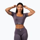 Top da allenamento donna  NEBBIA Flow Seamless dark grey