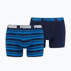 PUMA Heritage Stripe boxer da uomo 2 paia blu