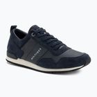 Tommy Hilfiger scarpe da uomo Iconic Leather Suede Mix Runner mezzanotte