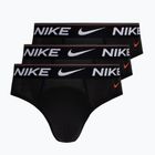 Uomo Nike Dri-Fit Hip Logo Brief 3 paia nero/nero/nero