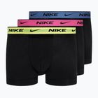 Uomo Nike Everyday Cotton Stretch Trunk boxer 3 paia nero/blu/fucsia/arancio