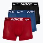 Uomo Nike Dri-Fit Essential Micro Trunk boxer 3 paia nero/rosso/blu