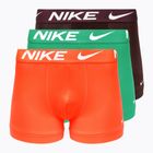 Nike Dri-Fit Essential boxer da uomo 3 paia verde/iper crimson/burgundy crush