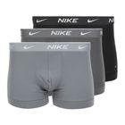 Boxer da uomo Nike Everyday Cotton Stretch Trunk 3 paia nero/ferro da stiro/grigio freddo con texture ad alta lucentezza wb