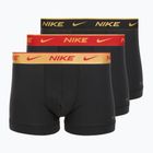 Uomo Nike Everyday Cotton Stretch Trunk boxer 3 paia blk/university red/wheat gold/nero high shine wb