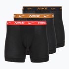 Uomo Nike Everyday Cotton Stretch boxer 3 paia nero light crimsn/desrt ochre/nero in vita