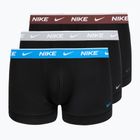 Boxer da uomo Nike Cotton Stretch Trunk 3 pack open black