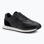 Calvin Klein scarpe da uomo HM0HM01871 Low Prof Runn Laceup Perf Lth Nero/Bianco brillante