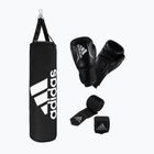 adidas Performance Boxing Set sacco + guantoni + benda bianco e nero ADIBAC11KIT-EUN