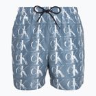 Pantaloncini da bagno Calvin Klein Medium con stampa a coulisse da uomo, blu