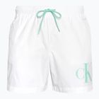 Pantaloncini da bagno Calvin Klein Medium con coulisse, bianchi, da uomo