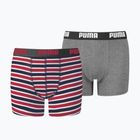 Boxer PUMA Printed Basic per bambini 2 paia di nastri rossi