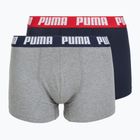 Boxer da uomo PUMA Everyday Basic 2 pairs navy/grey