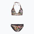 Costume da bagno a due pezzi da donna O'Neill Marga Rita Bikini nero fiore tropicale