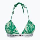 Tommy Hilfiger Triangolo Fisso Stampa Schiuma top costume da bagno colorato verde olimpico tropicale