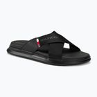 Sandalo da spiaggia Tommy Hilfiger Comfort Criss Cross Uomo nero