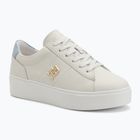 Scarpe Tommy Hilfiger Platform Court donna ecrù/blu chiaro