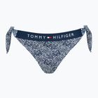 Tommy Hilfiger Slip Bikini Cheeky Side Tie Stampa onda illustrata dark night navy