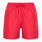 Tommy Hilfiger pantaloncini da bagno con coulisse uomo medio rosso