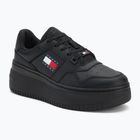 Scarpe donna Tommy Jeans Retro Basket Flatform Ess triple black