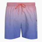 Tommy Hilfiger pantaloncini da bagno medi con coulisse e stampa ombreggiata coral blossom/blue spell da uomo