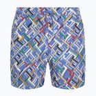 Pantaloncini da bagno Tommy Hilfiger uomo SF Medium Drawstring Print multi monogramma blu incantesimo