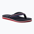 Tommy Hilfiger infradito donna Stripes Beach Sandal rosso bianco blu