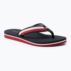 Infradito da donna Tommy Hilfiger Corporate Beach Sandal rosso bianco blu