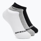 Calzini per bambini SKECHERS Non Terry No Show 3 paia white/grey