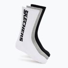 Calze SKECHERS Terry Crew 1/2 3 pack grey/black