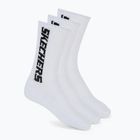 Calzini da uomo SKECHERS 1/2 Terry Crew 3 paia white/black