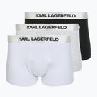 Boxer uomo KARL LAGERFELD Elastic Trunk confezione da 3 black/white/grey
