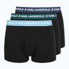 Boxer uomo KARL LAGERFELD Logo Trunk Colorband 3 paia dark sea/indigo/blue