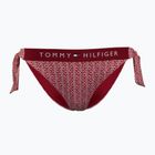 Tommy Hilfiger Slip Bikini Cheeky Side Tie Stampa a righe floreali rosso regata