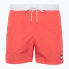Tommy Hilfiger pantaloncini da bagno medi con coulisse rosa papavero da uomo
