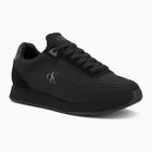 Scarpe da uomo Calvin Klein YM0YM01217 Runner Sock Laceup Mg Canvas triple nero