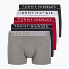 Tommy Hilfiger boxer da uomo UM0UM03679 5 paia bianco/rosso medio/cielo del deserto/erba media/nero