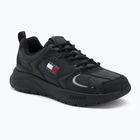 Tommy Jeans scarpe da uomo Runner in pelle nera