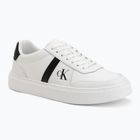 Scarpe da uomo Calvin Klein HM0HM02237 Classic Cups Lace Leather EMB Tongue bright white/black