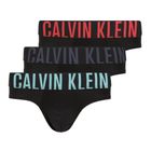 Slip da uomo Calvin Klein 000NB3610A Hip Brief 3 pairs black w/ombre blue logo/black w/c
