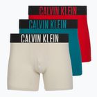 Boxer Calvin Klein 000NB3609A Boxer Brief 3 pairs oatmeal/aged redwood/bright turquoise