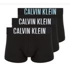 Boxer da uomo Calvin Klein 000NB3608A Trunk 3 pairs black with harbor mist logo/ black with